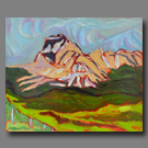 Big Chief Mountain near Waterton Park - 10x12