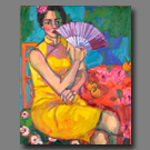 Woman with Fan - 30x24