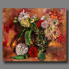 Autumn Dhalias - 20x24