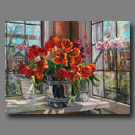 Tulips in my Sunroom - 36x48