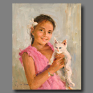 Gabriela and Kitten - 20x16