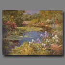 Irises by the Pond - 36x48